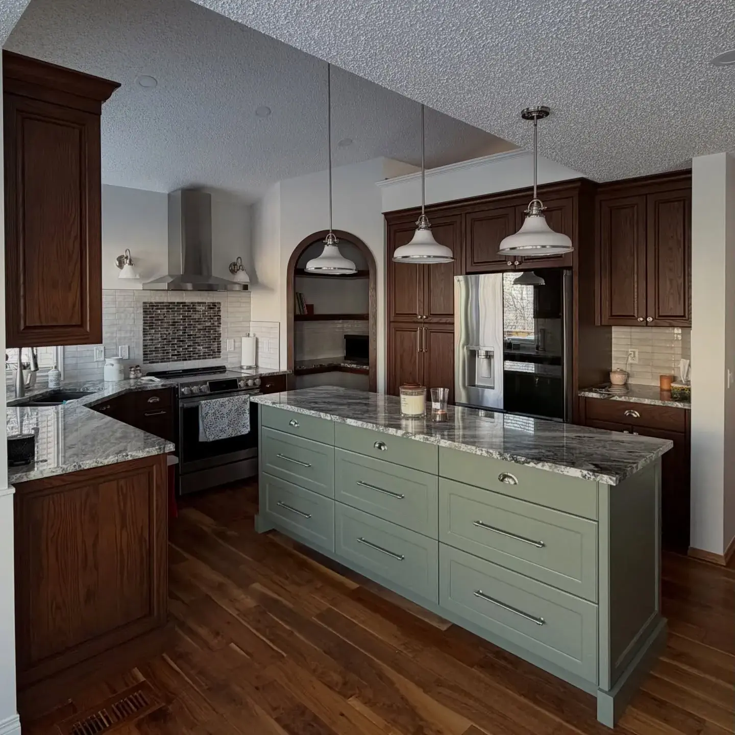 Cabinet refinishing · Calgary-area kitchen
