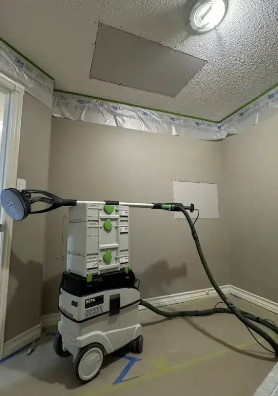 Popcorn Ceiling Removal - professional painting work by Calgary professional painters